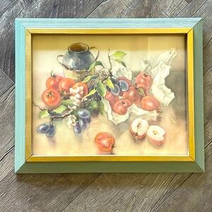 Vintage Stilllife of a Vase & Fruit